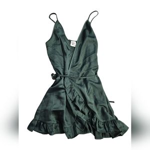 Wrap Emerald mini dress